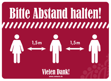 Schild ''Abstand Halten''