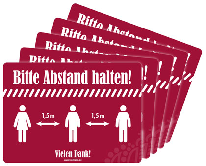 Schild ''Abstand Halten''
