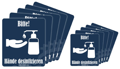 Schild ''Hände Desinfizieren''