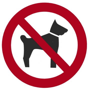 Schild, Hundeverbot