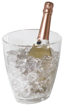 Sektkühler klar, oval ab 3 Flaschen