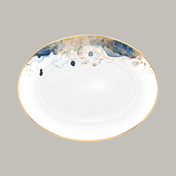 Servierplatte OCEAN GOLD, oval
