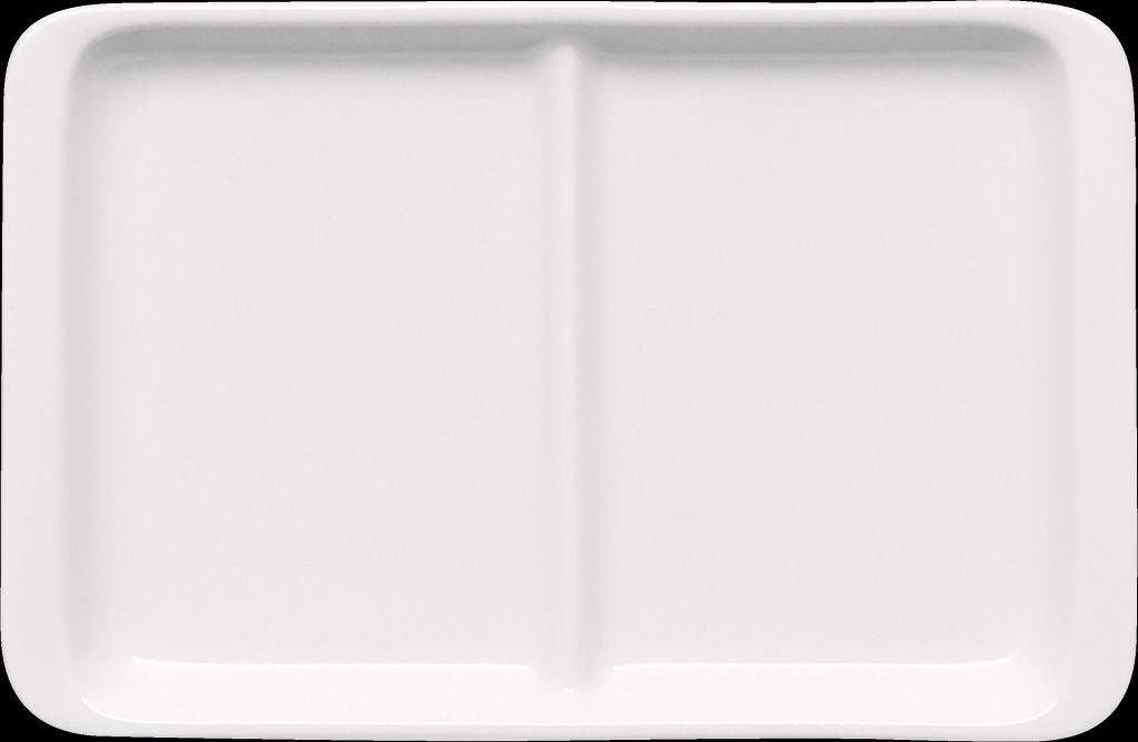 Servierplatten B1100 rechteckig, 2-Abteile
