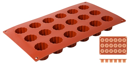 Silikon-Backmatten, BORDEAUX CANNELÉ