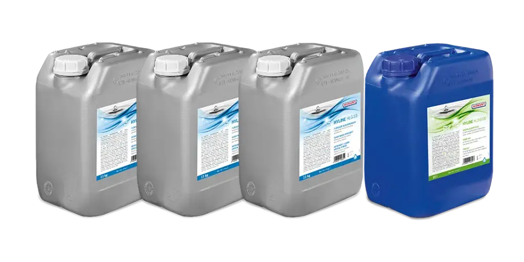 Starter-Paket HLSG-2/  3x 11kg Reiniger              1x10 l Klarspüler