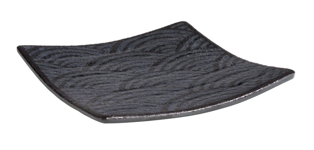 Tablett 'Dark Wave', quadratisch