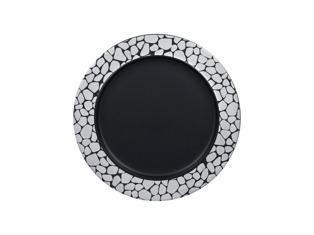 Teller COBBLES flach, rund mit Rand