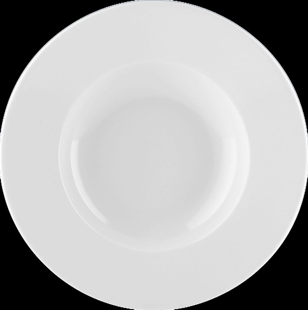 Teller FINE DINING tief, rund mit Fahne