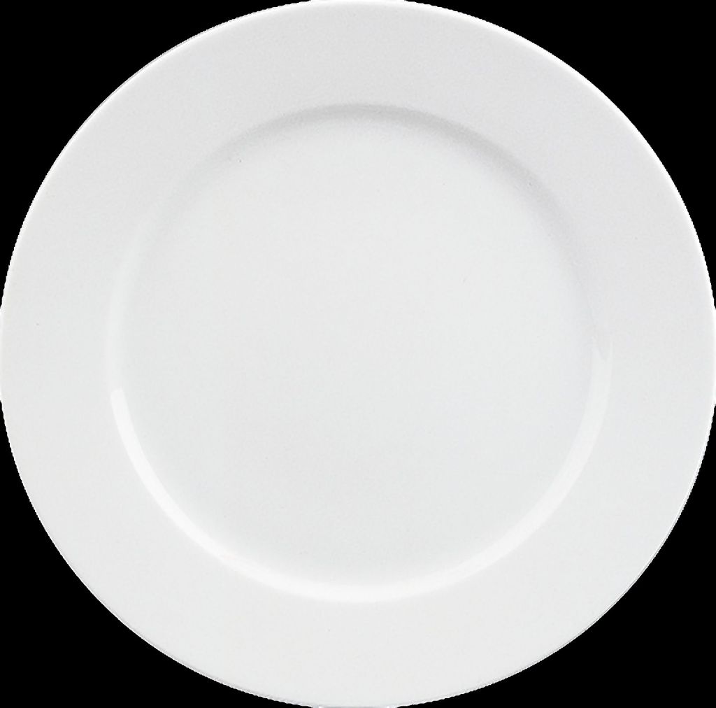 Teller FINE DINING flach, rund mit Fahne