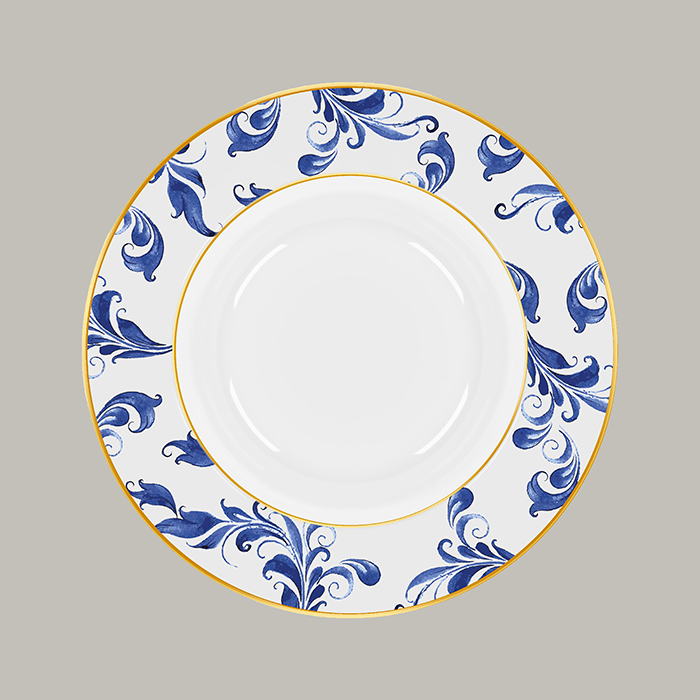 Teller LAVENDULA tief, rund mit Rand