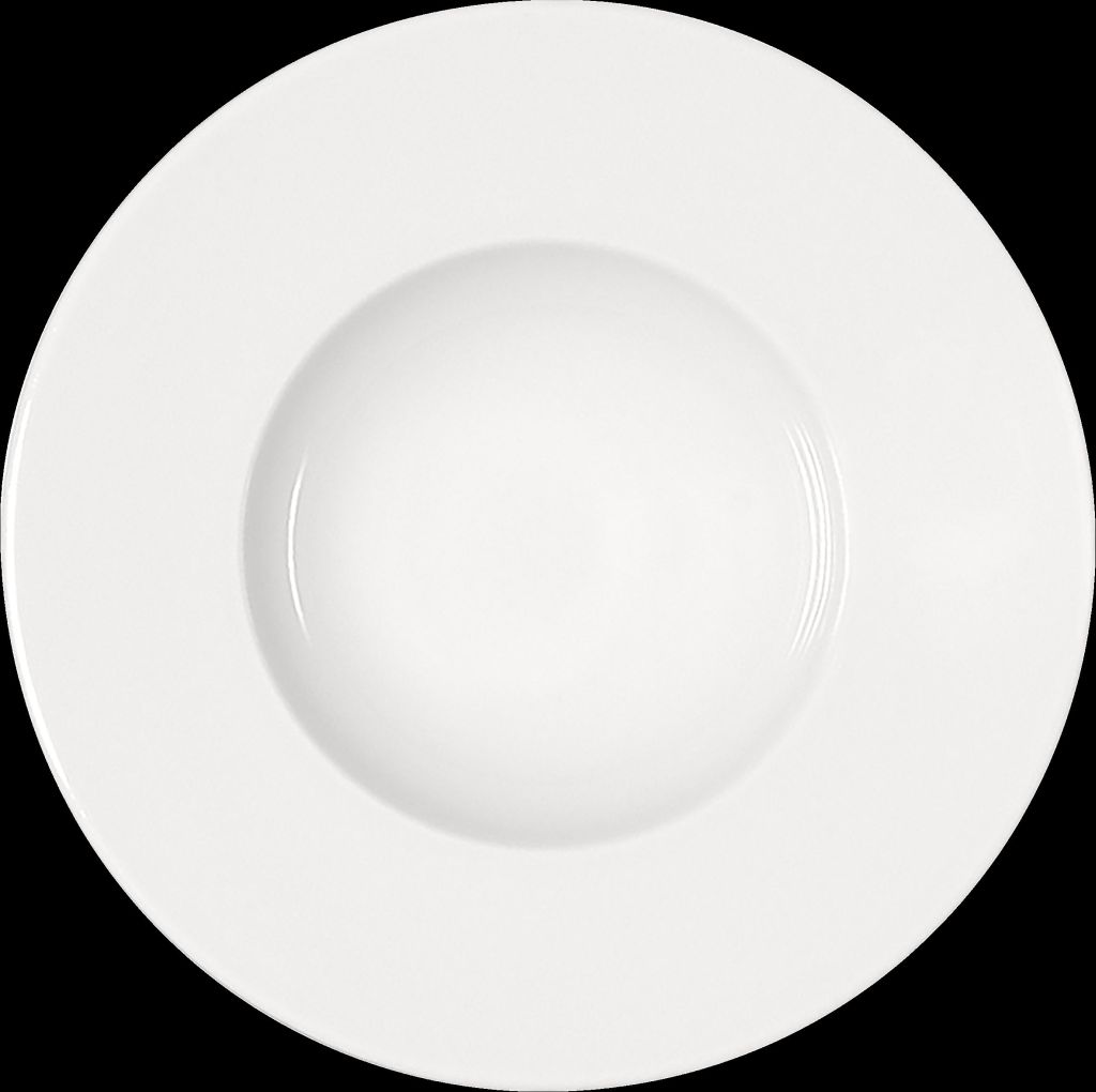 Teller MAITRE tief, rund mit breiter Fahne