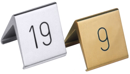 Tischnummern, golden