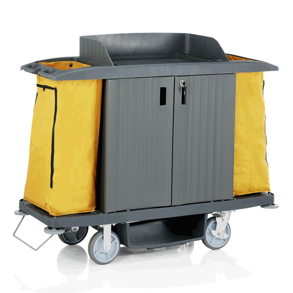 Zimmerservicewagen, mit 2 Wäschesäcken