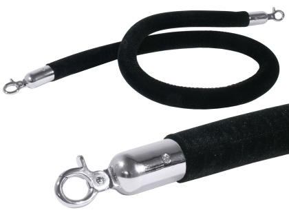 Absperrseil verchromt, samtummantelt