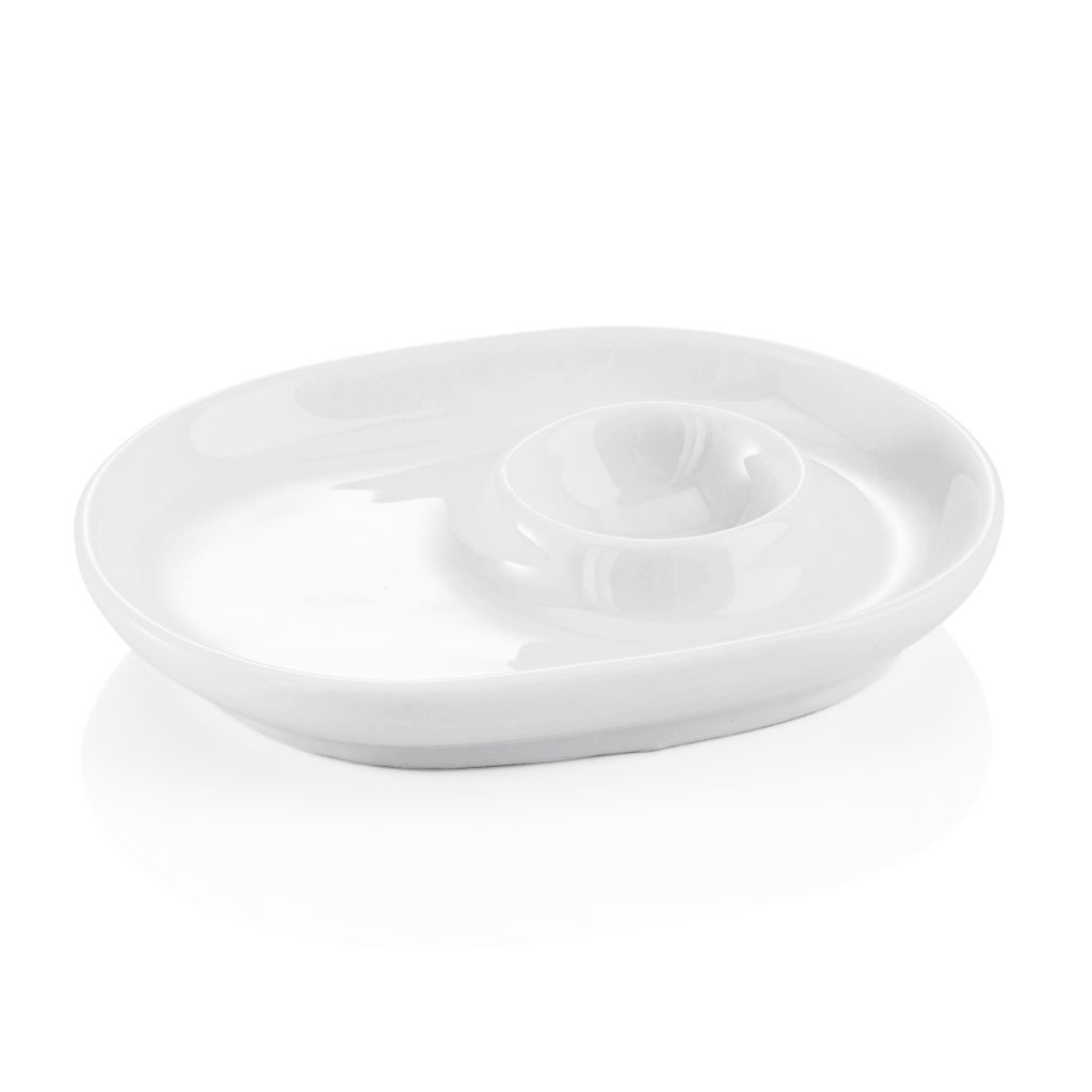 Eierbecher, oval mit Ablage