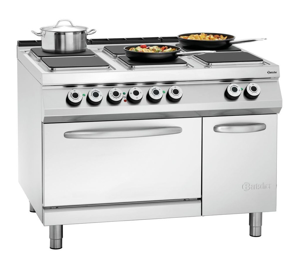 Elektroherd Serie 900, mit 6 Platten und Backofen