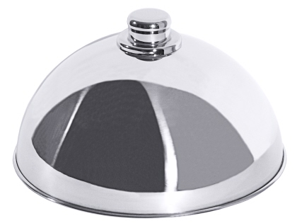 Tellerglocke, mit Griffknopf