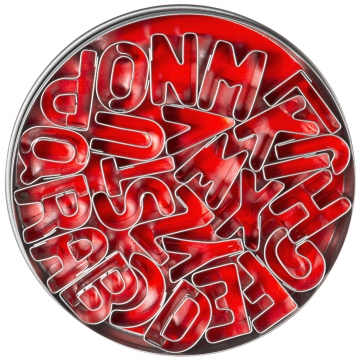 Ausstechform, Buchstaben