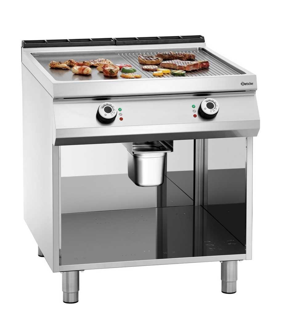 Elektro-Griddleplatte Serie 900, halb glatt/halb gerillt